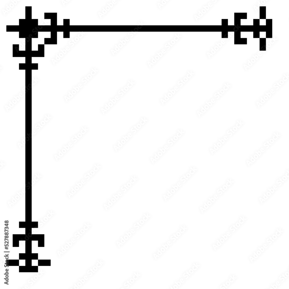 pixel art corner edge Stock Vector | Adobe Stock