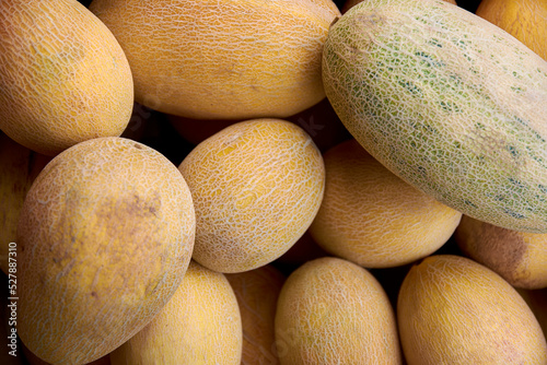 melons in a market