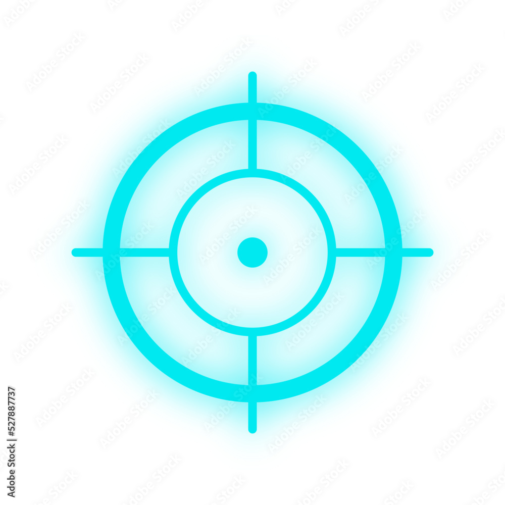neon light crosshair element
neon light crosshair element