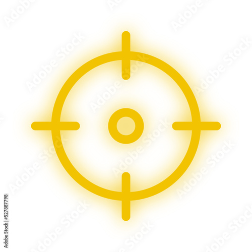 neon light crosshair element
