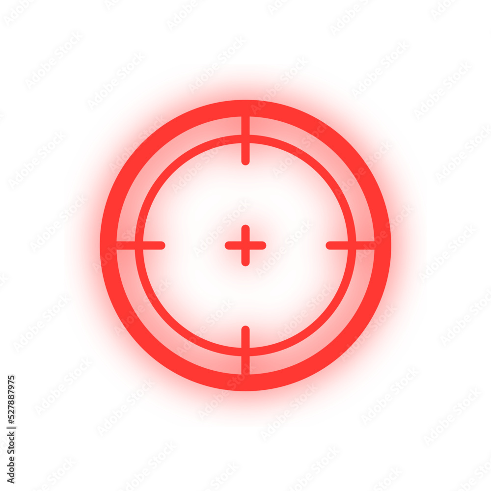 neon light crosshair element

