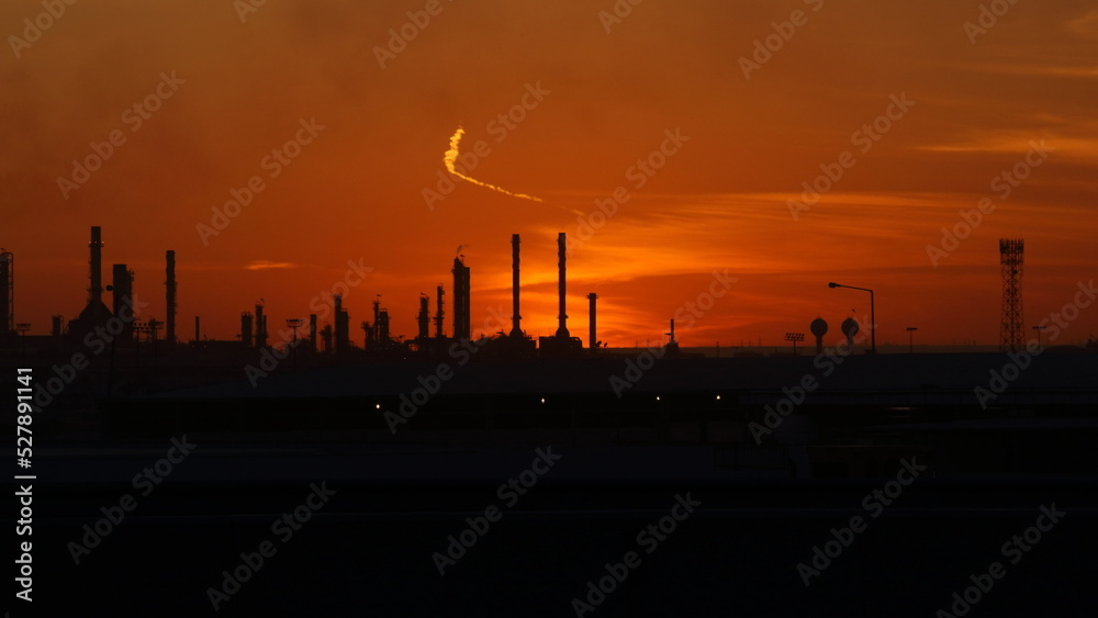 power station at sunset sunset landscape power station at sunset sunset landscape