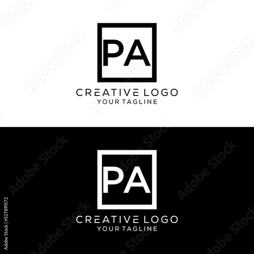 creative letter pa logo design vector