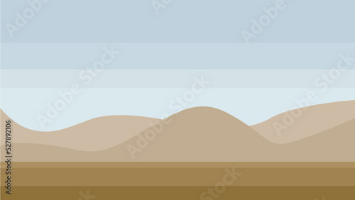 Desert landscape. A simple illustration. Vector