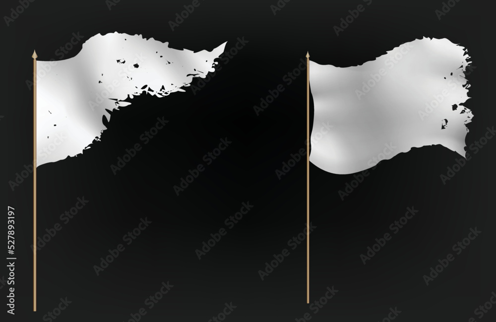 Triangular torn waving flag.Ripped isolated flag vector Stock Vector ...