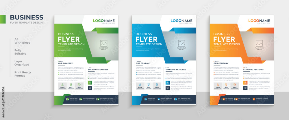 Modern multipurpose corporate business flyer design template