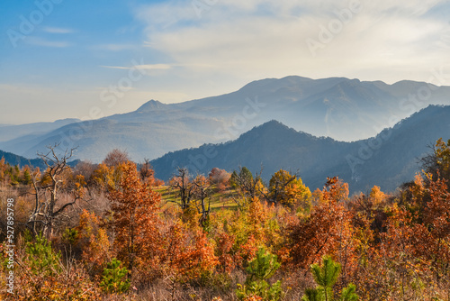 Autumn landscape in Greece mountains