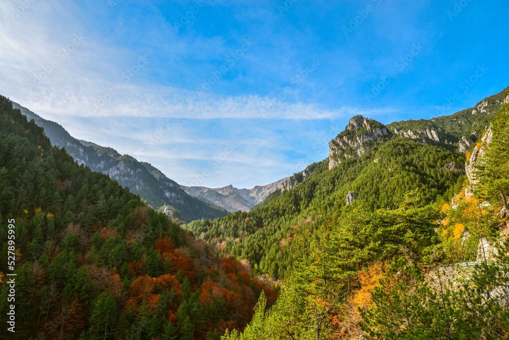 Autumn landscape in Greece  mountains