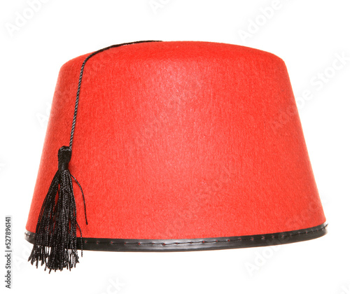 Red traditional fez hat