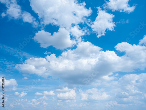 Fototapeta Naklejka Na Ścianę i Meble -  une matière de ciel bleu avec des nuages blanc en été