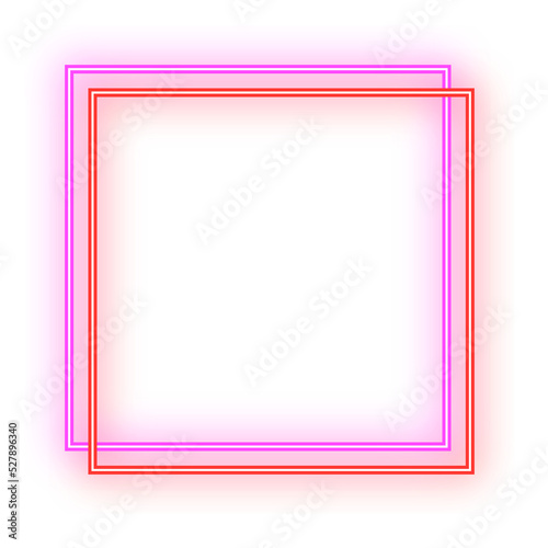 neon light square frame 