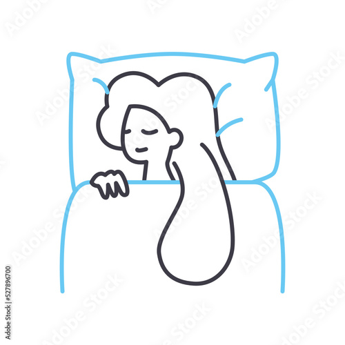 good sleep line icon, outline symbol, vector illustration, concept sign