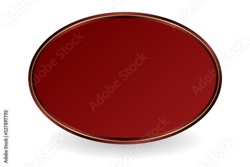 maroon plate on white background