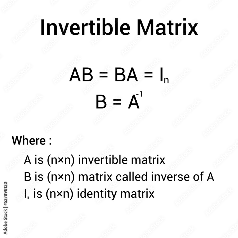 the invertible matrix in mathematics the invertible matrix in mathematics