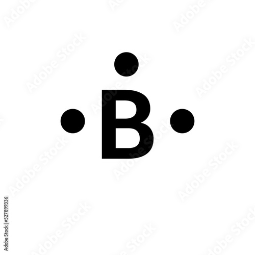 Lewis structure of boron (B)
