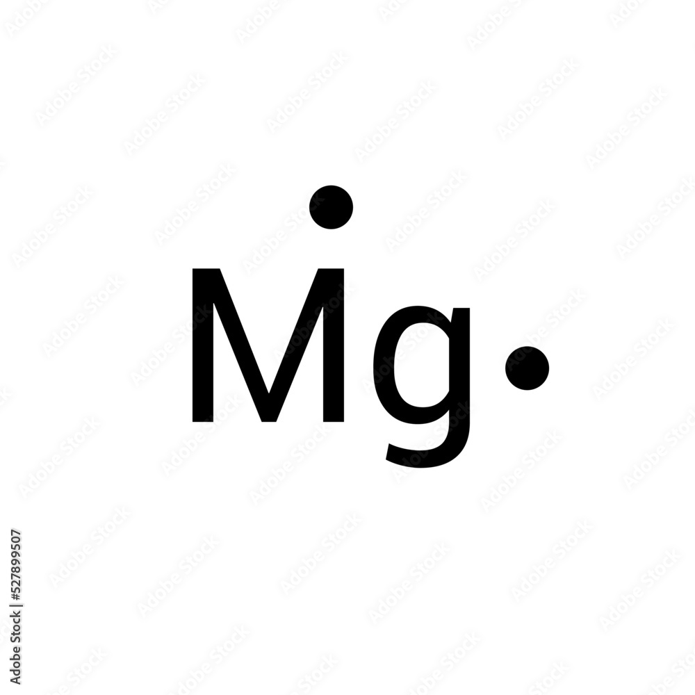 Lewis structure of magnesium (Mg) Stock Vector Adobe Stock