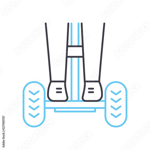 gyropode line icon, outline symbol, vector illustration, concept sign