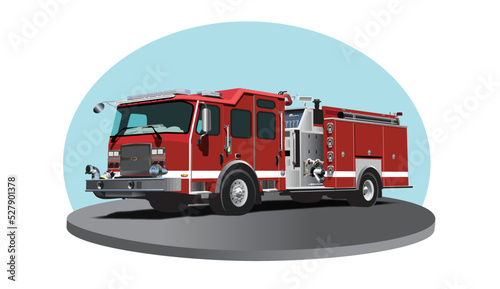 Red Fire Truck Vector
