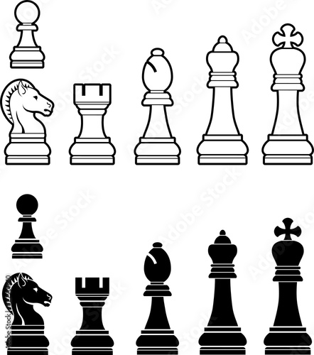 Chess pieces set