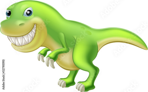 Fototapeta Naklejka Na Ścianę i Meble -  T Rex Cartoon Dinosaur