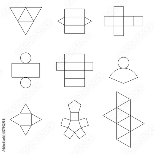 3d shape nets worksheet in mathematics