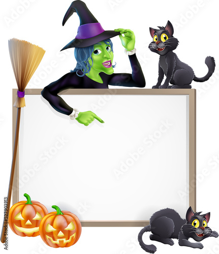Witch Halloween Sign