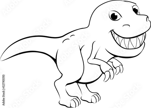 Happy cartoon dinosaur