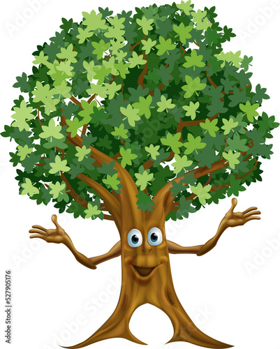 Tree character cartoon