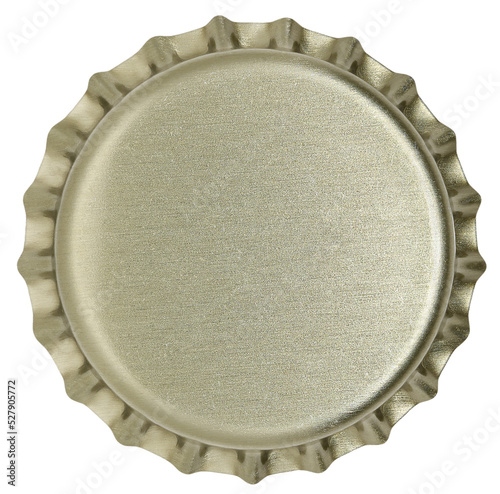 macro of metallic bottle cap isolated photo