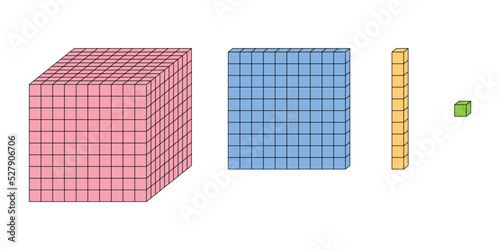 Place value base 10. Base ten blocks for kids preschool