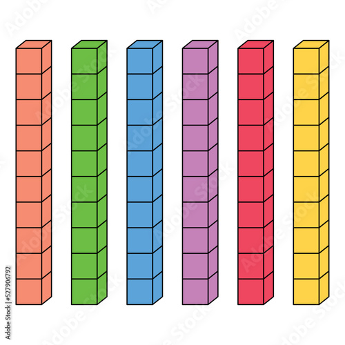 Dienes tens blocks. Base ten counting. Place value with base ten blocks.