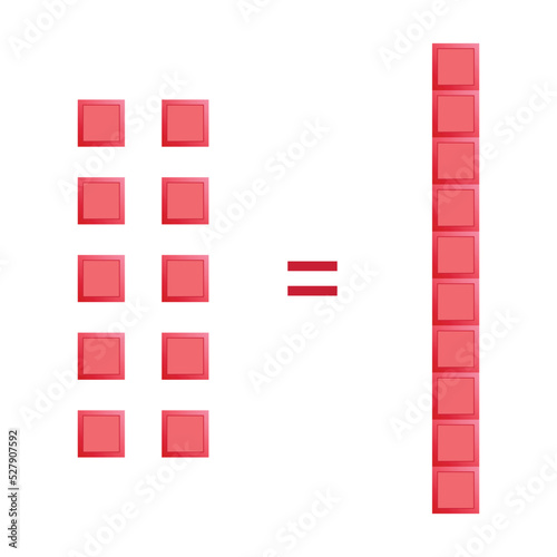 Ten unit blocks equal one rod block
