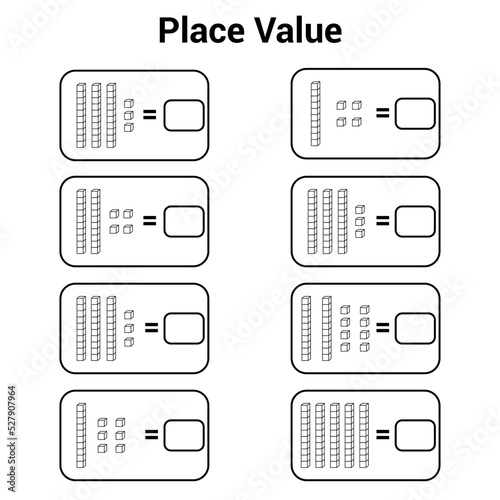 Place value worksheet for kids preschool