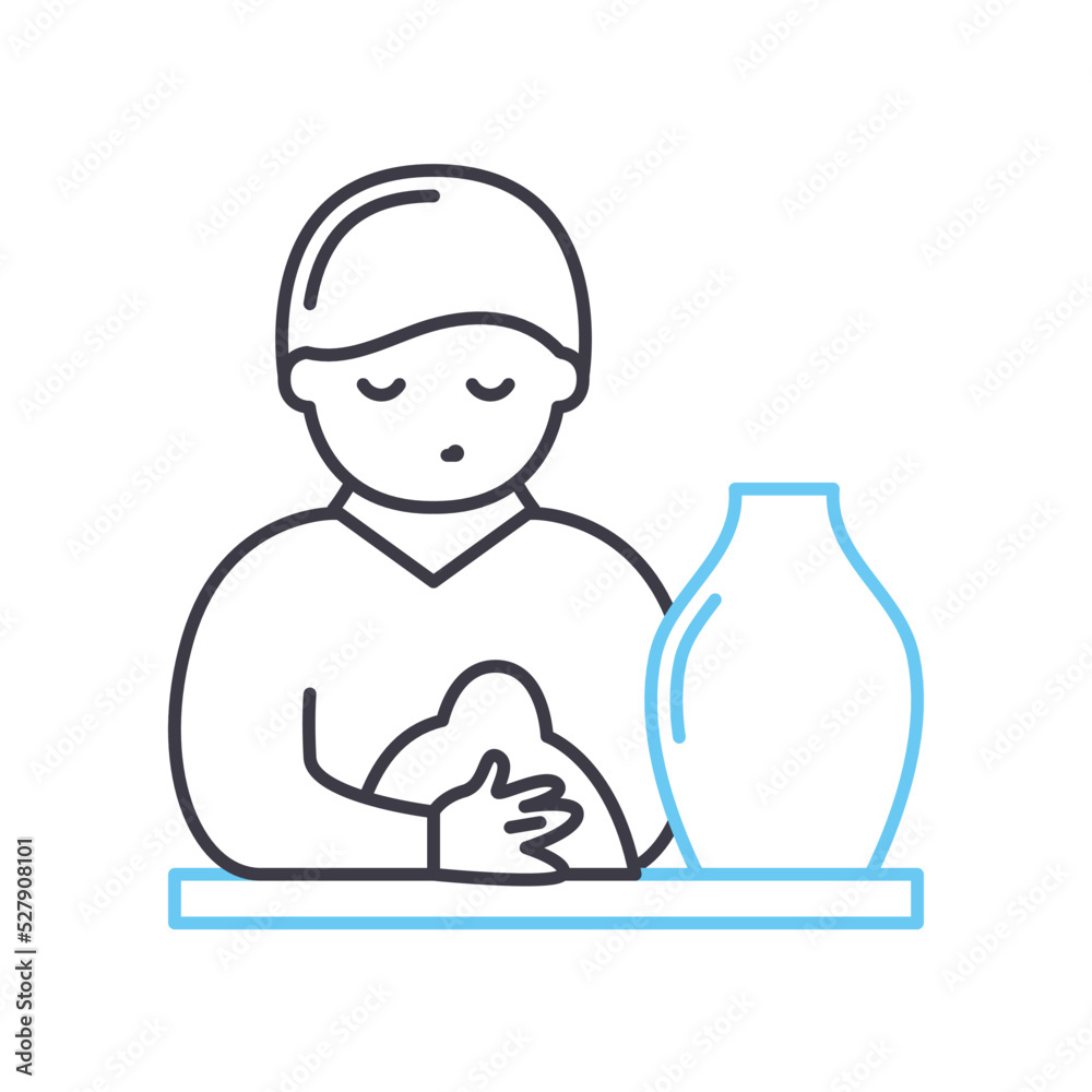 handycrafts line icon, outline symbol, vector illustration, concept sign handycrafts line icon, outline symbol, vector illustration, concept sign