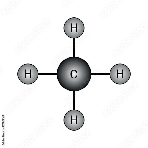 Nonpolar covalent bond of CH4