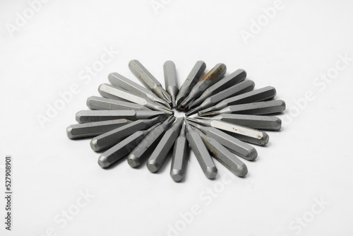 Set of mini screw drive isolated.