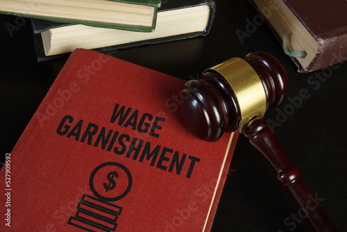 Wage garnishment is shown using the text photo