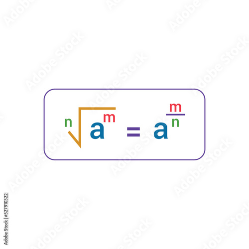 Radical to rational exponent chart