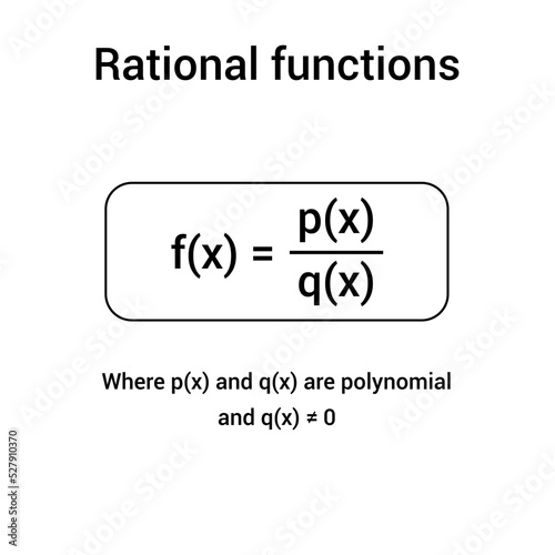 Rational function formula in mathematics