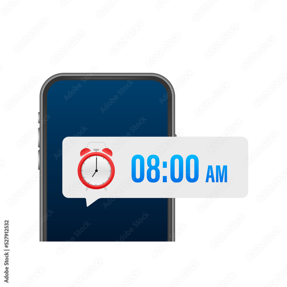 Cartoon mockup with black alarm smartphone. Smartphone mockup. Calendar reminder. Message notification icon. Cartoon mockup with black alarm smartphone. Smartphone mockup. Calendar reminder. Message notification icon.