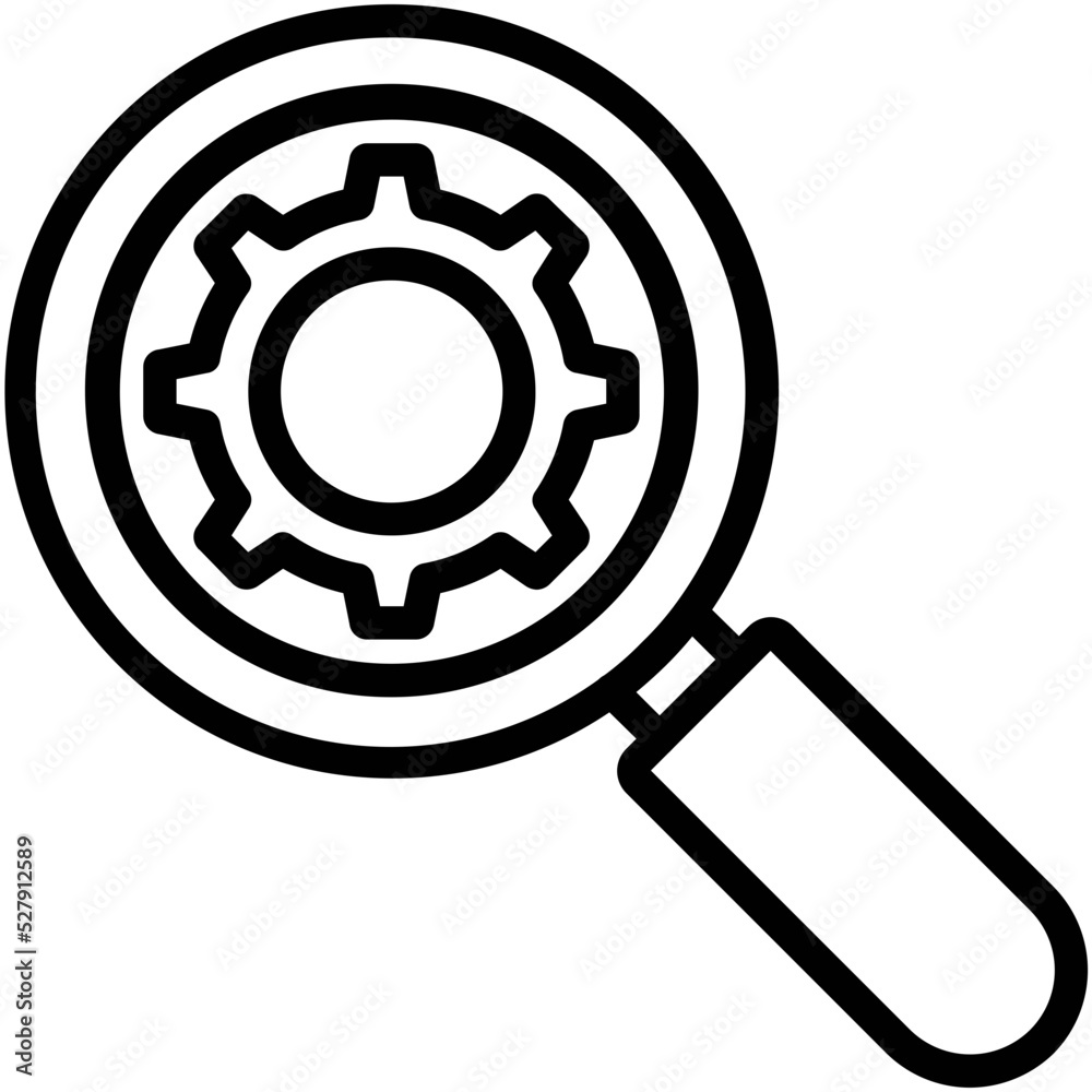 magnifier setting Isolated Vector icon which can easily modify or edit

