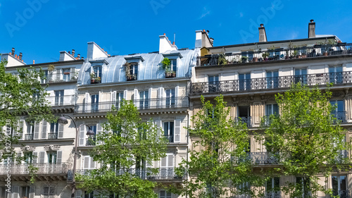 Paris, beautiful buildings, boulevard Beaumarchais, in the 11e arrondissement
