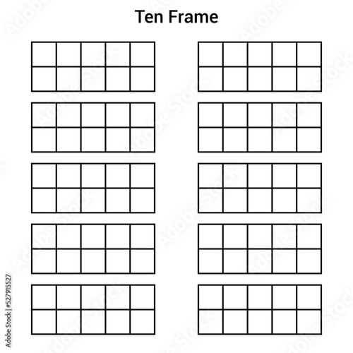 ten frame worksheet in mathematics