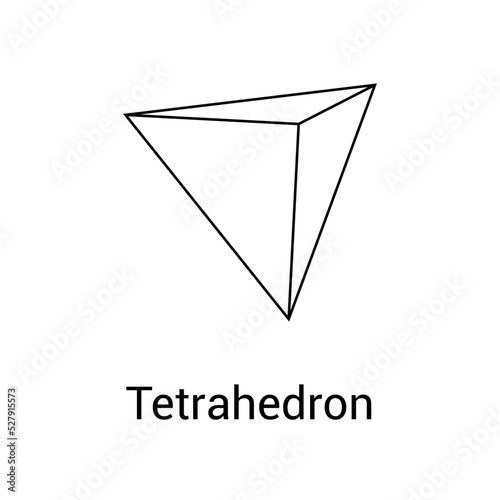 3D model of tetrahedron shape