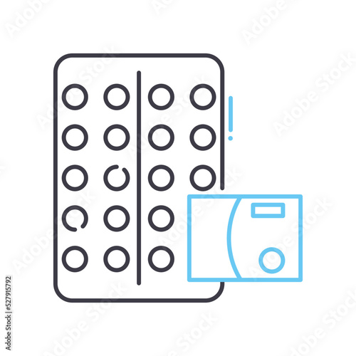 illness line icon, outline symbol, vector illustration, concept sign