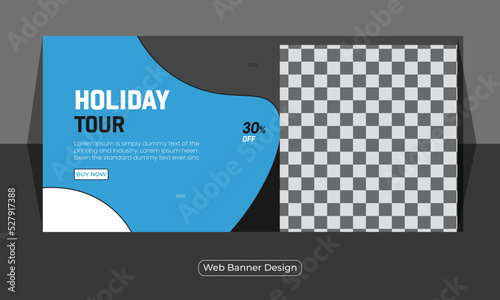Travel vacation agency holiday and we banner design template