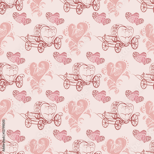 seamless pattern with  hearts