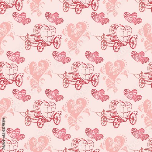 seamless pattern with  hearts