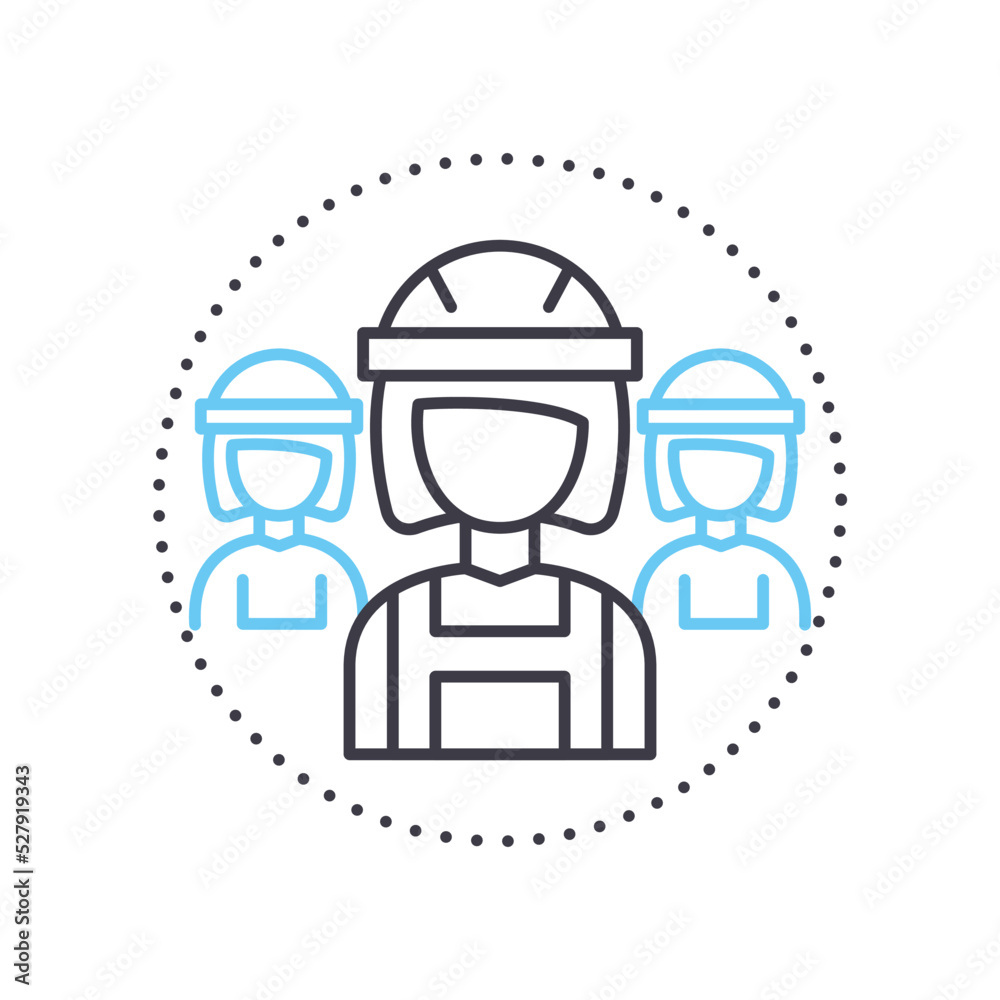 labor concept line icon, outline symbol, vector illustration, concept sign labor concept line icon, outline symbol, vector illustration, concept sign
