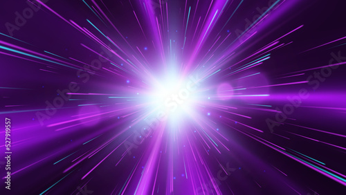 Star explosion. High speed. Radial motion blur background. Vector illustration.